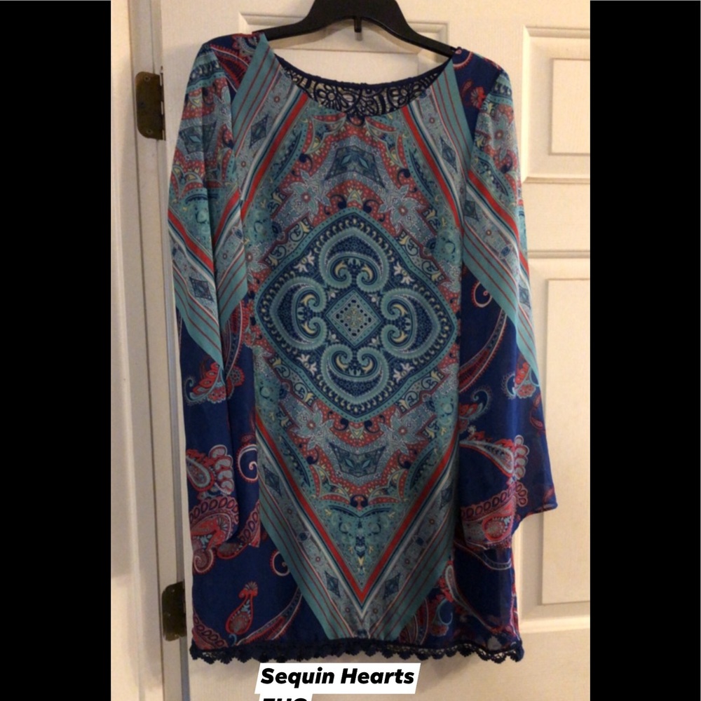 Sequin Hearts dress, Sz Large, many colors! EUC!
